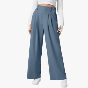 Elegant Blue Wide-Leg Women's Pants